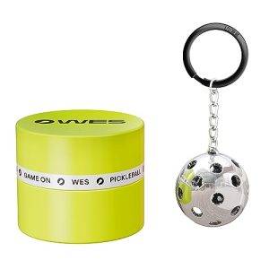 WES Pickleball Keychain, 100% Stainless Steel Pickleball Keychains for Women & Men | Pickleball Gifts for Women - Men | Pickleball accessories | With Premium Pickleball Gift Box