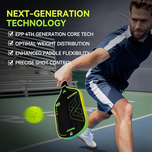Beesoul Professional Pickleball Paddles – 4th Gen Thermoformed Core– Charged Surface Technology for Power & Feel – T800 Carbon Fiber – USAPA Approved - NFC Chip - Image 3