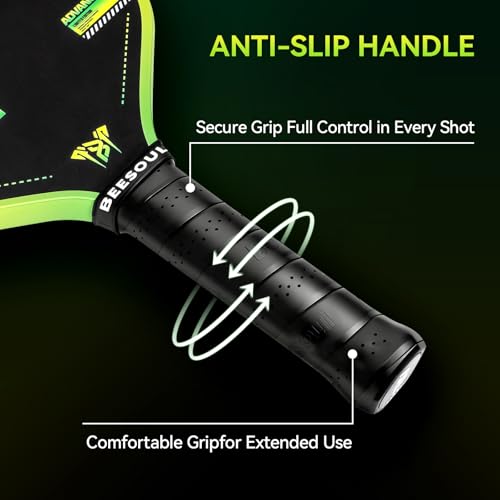 Beesoul Professional Pickleball Paddles – 4th Gen Thermoformed Core– Charged Surface Technology for Power & Feel – T800 Carbon Fiber – USAPA Approved - NFC Chip - Image 4