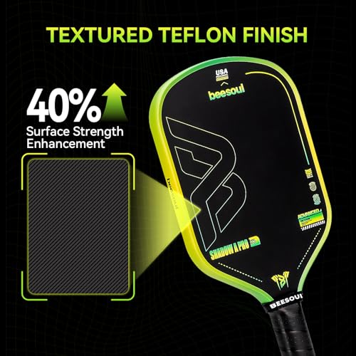Beesoul Professional Pickleball Paddles – 4th Gen Thermoformed Core– Charged Surface Technology for Power & Feel – T800 Carbon Fiber – USAPA Approved - NFC Chip - Image 6