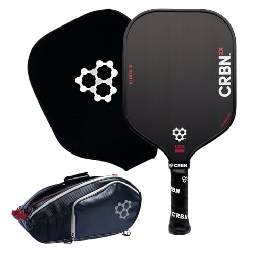 CRBN Pickleball Bundle – X Series Power Paddle (2X, 14mm) + Pro Team Tour Paddle Bag with Zip-Off Sling – Carbon Fiber Paddle & Multi-Pocket Gear Bag - Image 2