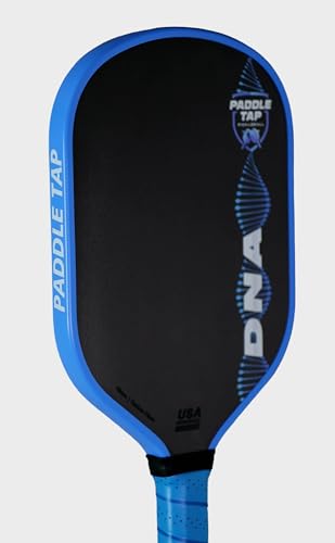DNA Pickleball Paddle Raw Carbon Fiber Thermo Sealed Foam Injected Edge 16mm Ultimate Spin Control Balance & Power, Black & Blue, DNA16MM - Image 3