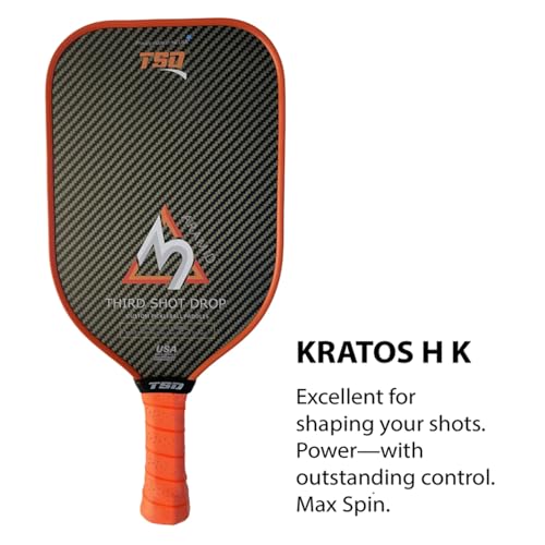 Elongated Shape Pickleball Paddle | Aramid Weave Surface (Kratos) - Image 4