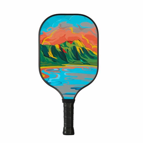 HELIOS Hawaii Pickleball Paddle Set of 2 – O'ahu | Includes Pipeline & Diamond Head Paddles | Particle-Printed Fiberglass Surface with 13mm Reactive Honeycomb Core | 8oz, Beginner Set for Control - Image 3