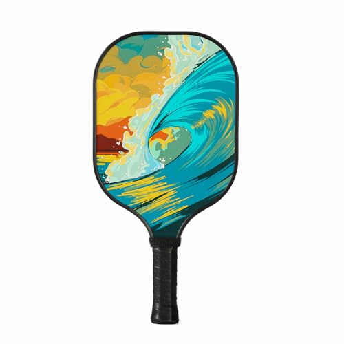 HELIOS Hawaii Pickleball Paddle Set of 2 – O'ahu | Includes Pipeline & Diamond Head Paddles | Particle-Printed Fiberglass Surface with 13mm Reactive Honeycomb Core | 8oz, Beginner Set for Control - Image 4