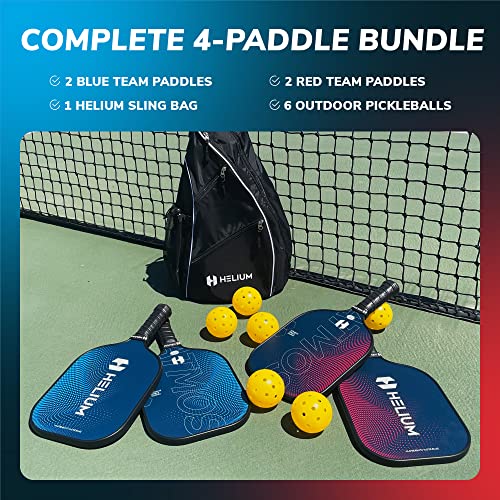 Helium Pro Carbon Fiber Pickleball Paddles - USAPA Certified - High-Spin Texture, Lightweight Honeycomb Core - Image 6