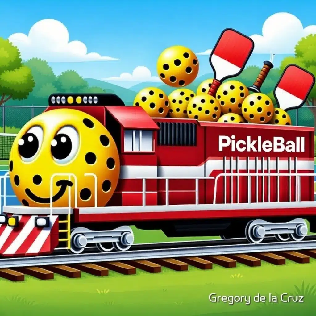 All Aboard the Pickleball Express – Funny Pickleball Train Gift Sticker, Tee & More | Pickleball Lover Gift - Image 2