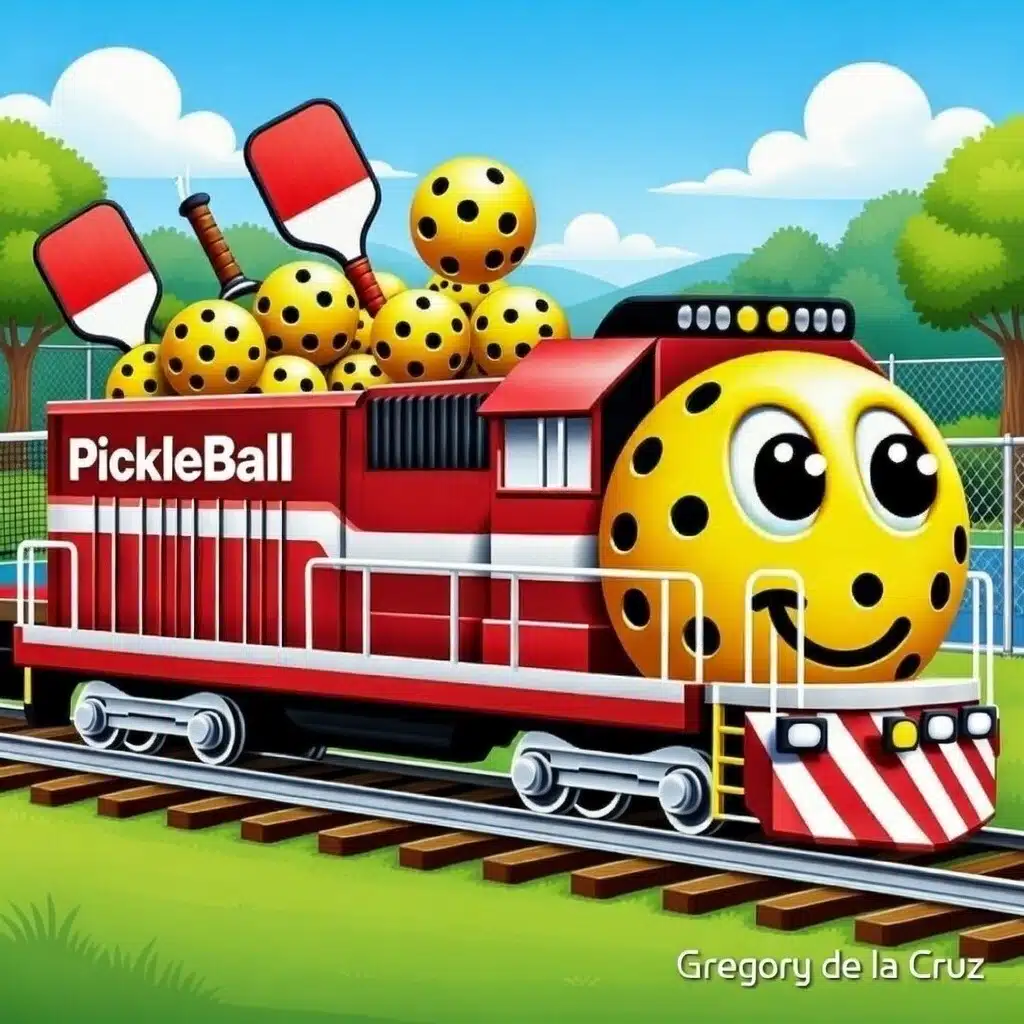 All Aboard the Pickleball Express – Funny Pickleball Train Gift Sticker, Tee & More | Pickleball Lover Gift - Image 4