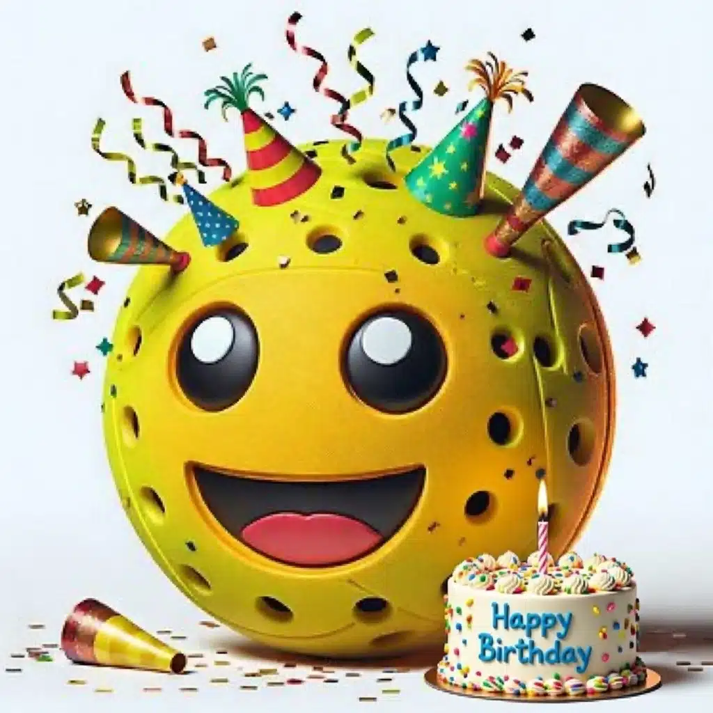 Pickleball Birthday Emoji Sticker – Funny Happy Birthday Gift for Pickleball Players & Lovers - Image 2