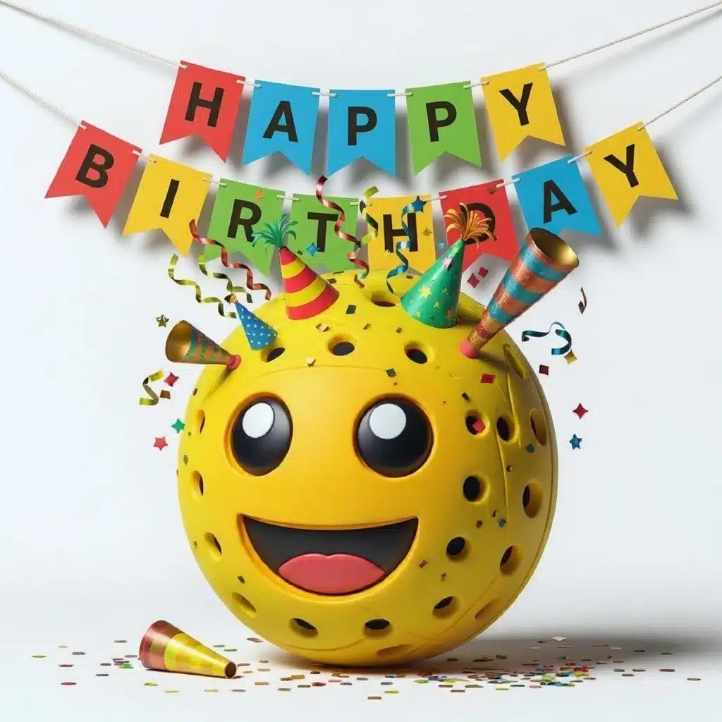 Pickleball Birthday Emoji Sticker – Funny Happy Birthday Gift for Pickleball Players & Lovers - Image 3