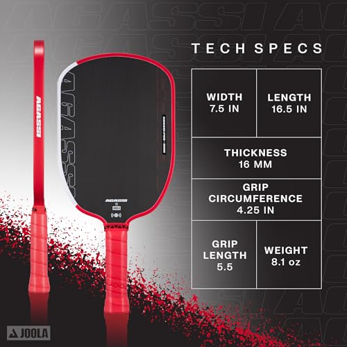 JOOLA Agassi PRO IV 16mm Pickleball Paddle w/Extended Sweet Spot - Carbon Fiber Surface Increases Spin & Control - SK Film for Power & Larger Sweet spot - UPA-A Certified - USAP Approved - NFC Chip - Image 3