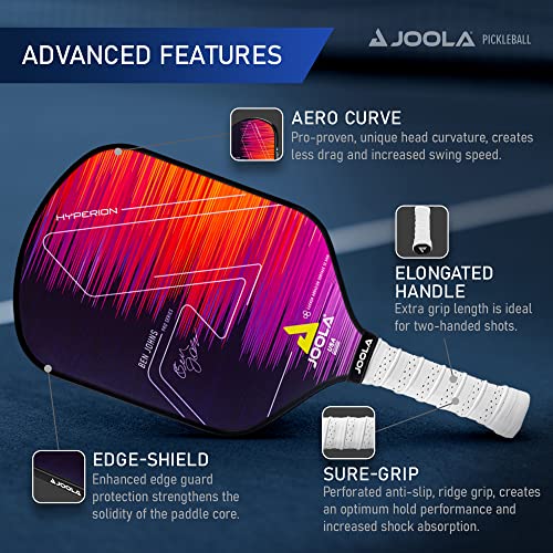 JOOLA Ben Johns Hyperion Pickleball Paddle - Carbon Surface, Elongated Handle, Polypropylene Core, Custom Cover + JOOLA Primo Indoor/Outdoor Pickleball Balls - Image 5