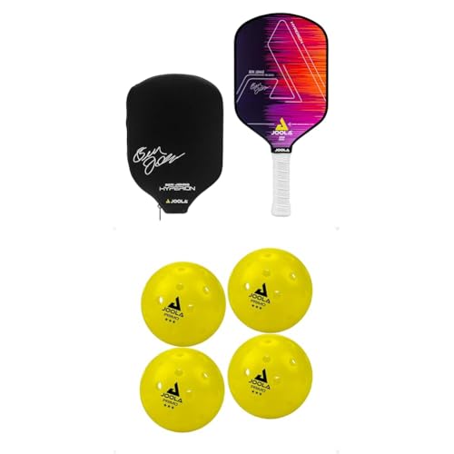 JOOLA Ben Johns Hyperion Pickleball Paddle - Carbon Surface, Elongated Handle, Polypropylene Core, Custom Cover + JOOLA Primo Indoor/Outdoor Pickleball Balls - Image 2