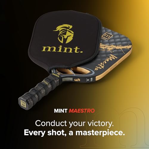 Mint Sport Maestro Pickleball Paddle – Titanium Carbon Fiber Hybrid Face, 20mm Polypropylene Core, Mid-Heavyweight Thermoformed Edgeless Paddle, USAPA Approved for Power & Control - Image 6