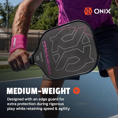 Onix Evoke Premier Raw Carbon Fiber Surface Medium-Weight Premium Perforated Grip One-Piece Construction Pickleball Paddle - Image 6