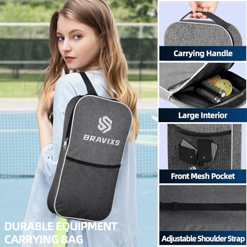 Pickleball Paddles Set of 2 USAPA Approved T700 Raw Carbon Fiber Pickleball Paddle, Friction Surface Pickleball Rackets with 4 Balls 1 Pickleball Bag, Pickle Ball Paddle Set for Men and Women - Image 8