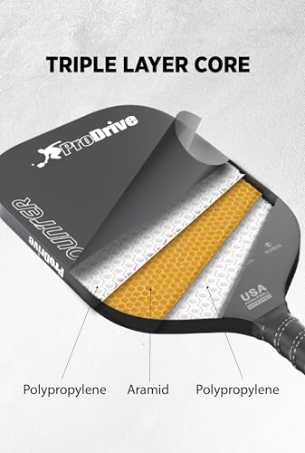 Prodrive Encounter Pickleball Paddle 16mm - 3 Layer (PP/Aramid/PP) Thermoformed with Foam Injected Walls - Includes Paddle Sleeve - Image 6