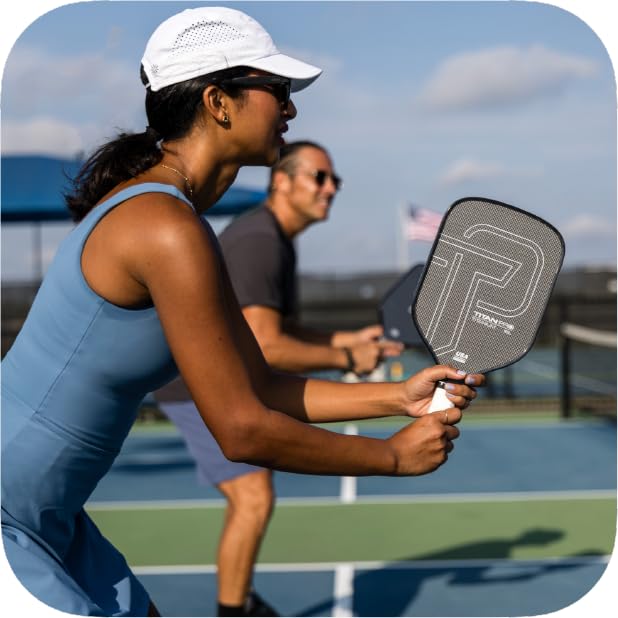 Titan Pro Titanium Pickleball Paddle, USA Pickleball Approved, 14mm and 16mm Options, Revolutionary Nomex and PP Duo Core, Thermoformed Carbon Fiber Handle - Image 4