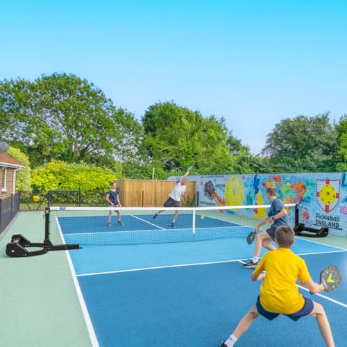 Vermont Self-Weighted Pickleball Posts & Net | Heavy-Duty Aluminum Pickleball Posts with Galvanized Steel Weights - Freestanding & Portable Set - Image 3