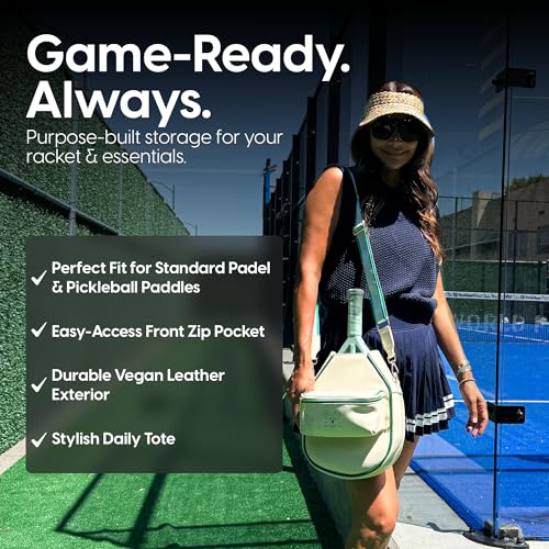 Women’s Padel & Pickleball Bag – Luxury Racket Purse with Paddle Pocket, Adjustable Strap, & Gold Hardware – Court-to-Café Style Tote - Image 6
