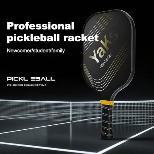 YAKS Pickleball Paddles Set of 4 or 2 Rackets - Professional Fiberglass Surface with Honeycomb Core - Lightweight Design for Precision & Enhanced Impact Absorption | High Spin & Powerful Shots - Image 3